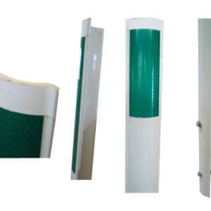 Balises flexibles convexes pour glissière de sécurité