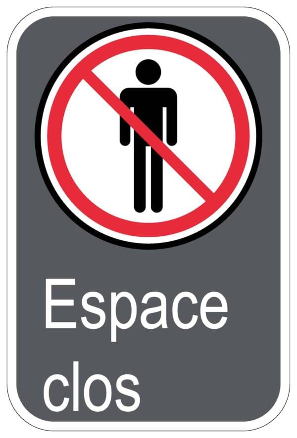 Panneaux NORME  CSA : Espace clos