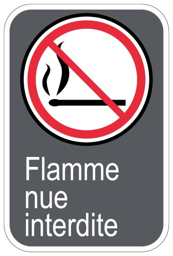 Panneaux NORME  CSA : Flamme nue interdite