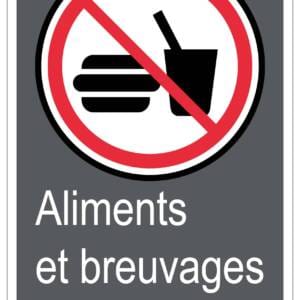 Panneaux NORME  CSA : Aliments et breuvages interdits
