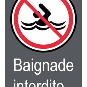 Panneaux NORME  CSA : Baignade interdite