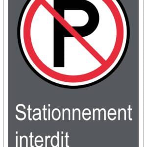 Panneaux NORME  CSA : Stationnement interdit