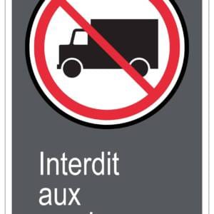 Panneaux NORME  CSA : Interdit aux camions