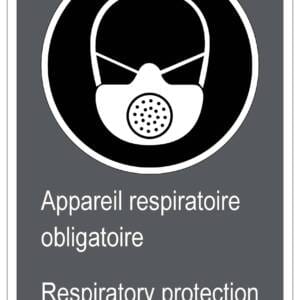 Panneaux NORME  CSA : Appareil respiratoire obligatoire-Respiratory protection required