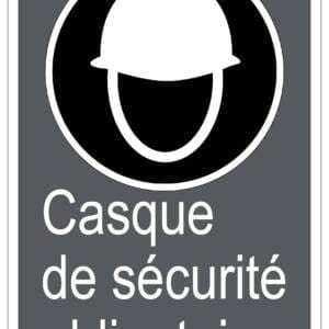 Panneaux NORME  CSA : Casque de sécurité obligatoire