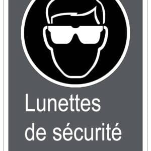 Panneaux NORME  CSA : Lunettes de sécurité obligatoires