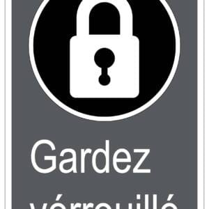 Panneaux NORME  CSA : Gardez verrouillé