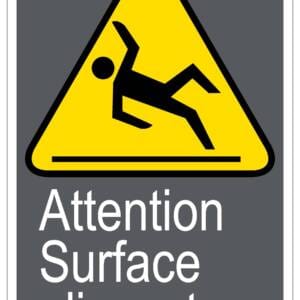 Panneaux NORME  CSA : Attention surface glissante