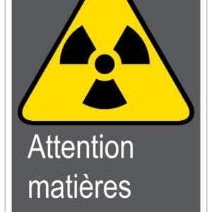 Panneaux NORME  CSA : Attention matières radioactives