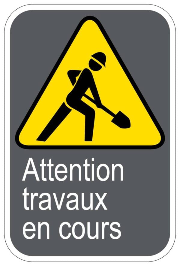 Panneaux NORME  CSA : Attention travaux en cours