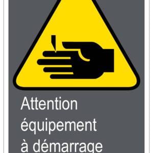 Panneaux NORME  CSA : Attention équipement à démarrage automatique
