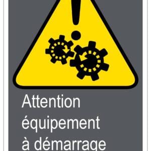 Panneaux NORME  CSA : Attention équipement à démarrage automatique