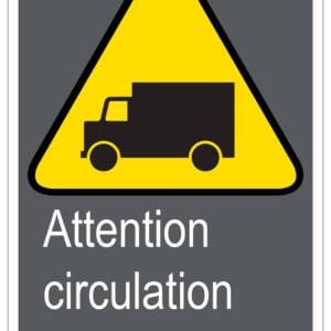 Panneaux NORME  CSA : Attention circulation de camions
