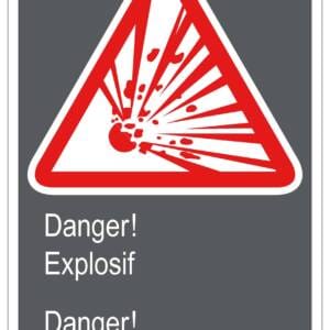 Panneaux NORME  CSA : Danger explosif-Danger exposive