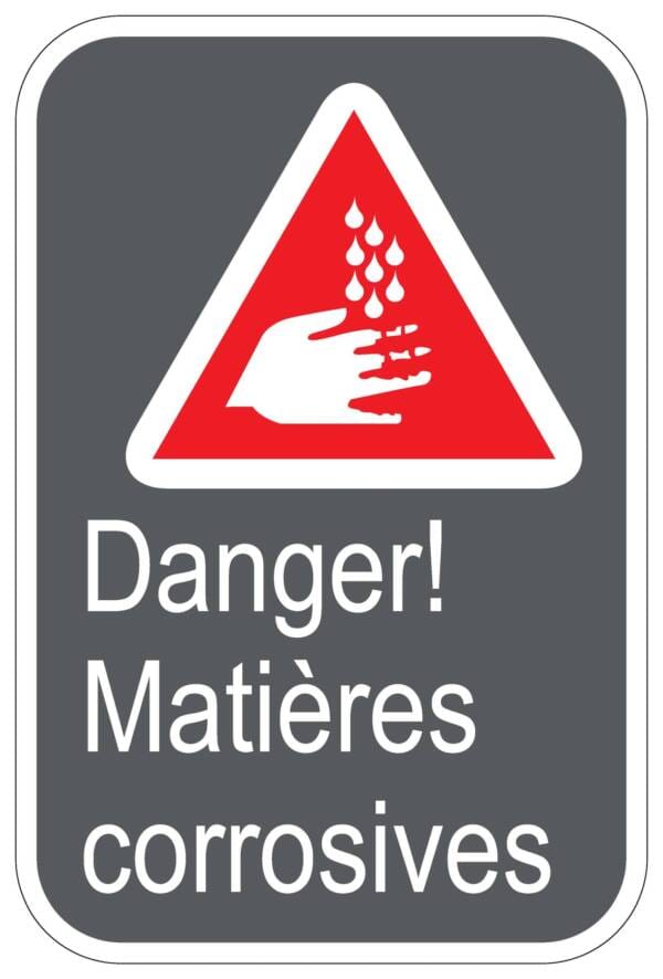 Panneaux NORME  CSA : Danger !Matières corrosives