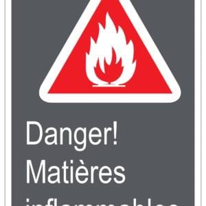 Panneaux NORME  CSA : Danger! Matières inflammables