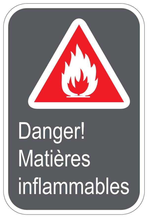 Panneaux NORME  CSA : Danger! Matières inflammables