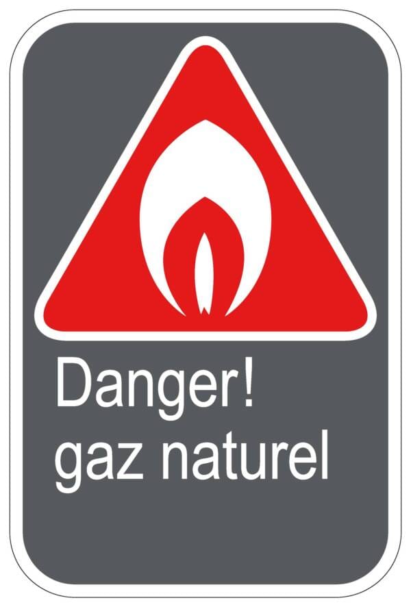 Panneaux NORME  CSA : Danger! Gaz naturel