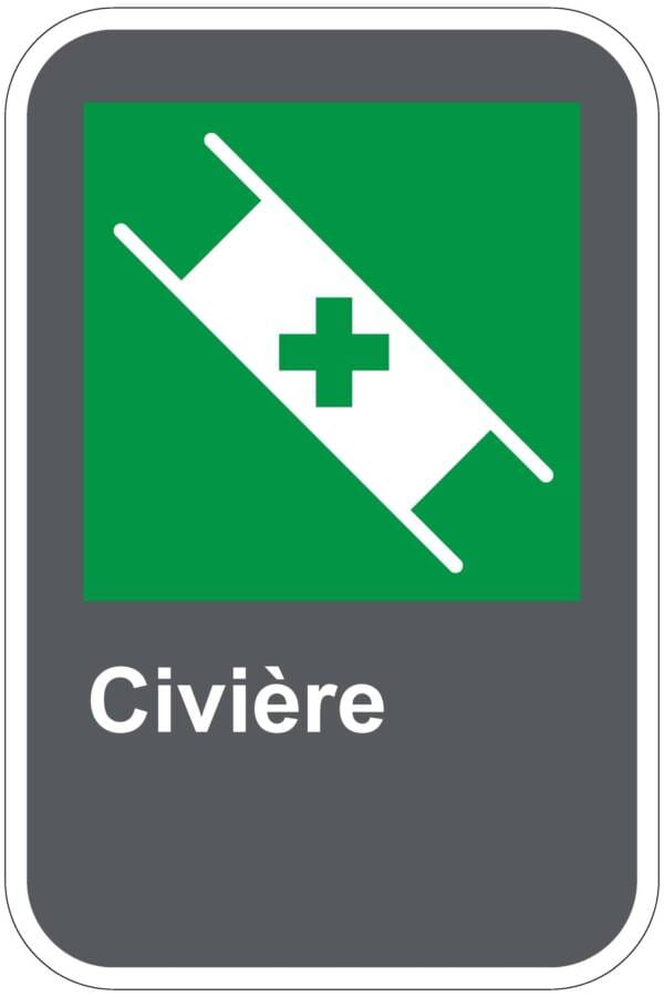 Panneaux NORME CSA : Civière