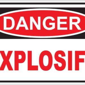 Panneaux NORME OSHA : Danger : explosif