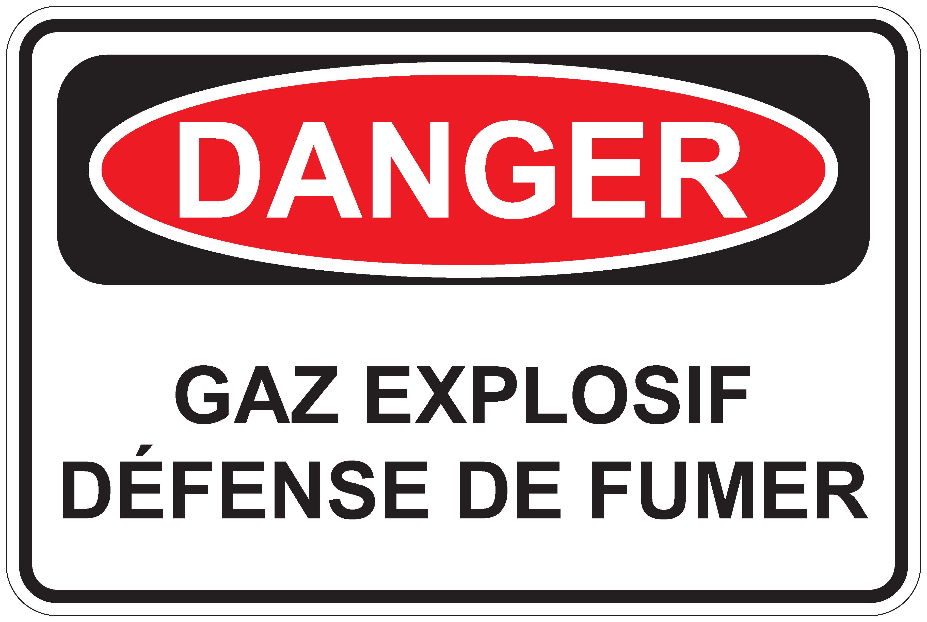 Panneaux Norme Osha Danger Gaz Explosif D Fense De Fumer Panneaux Norme Osha Danger Gaz Explosif D Fense De Fumer