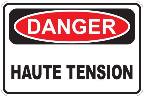 Panneaux NORME OSHA : Danger : Haute tension