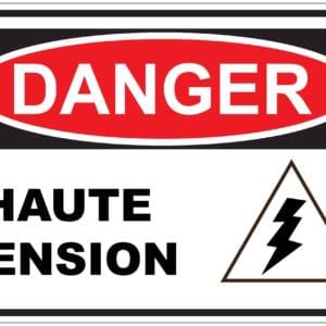 Panneaux NORME OSHA : Danger : Haute tension