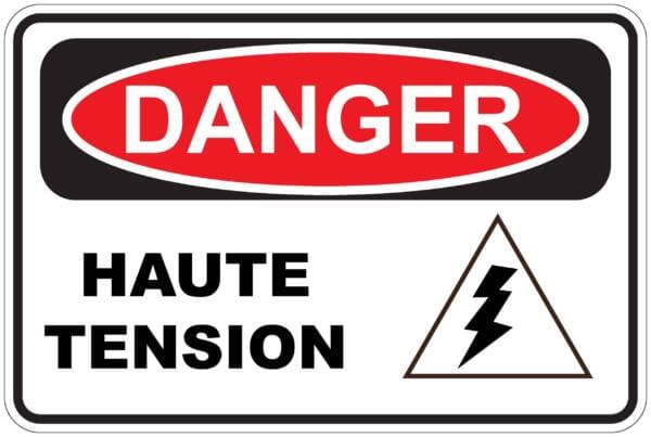 Panneaux NORME OSHA : Danger : Haute tension