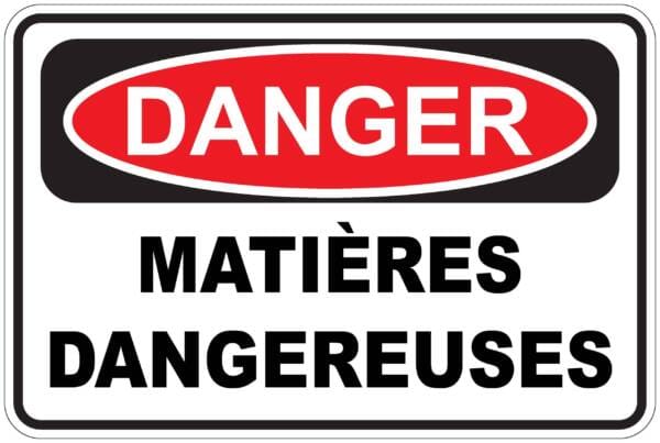 Panneaux NORME OSHA : Danger : matières dangereuses