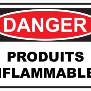 Panneaux NORME OSHA : Danger : produits inflammables