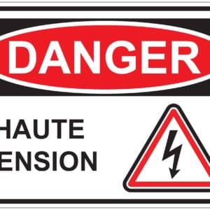 Panneaux NORME OSHA : Danger : Haute tension