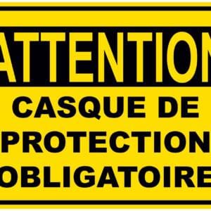 Panneaux NORME OSHA : Attention : casque de protection obligatoire