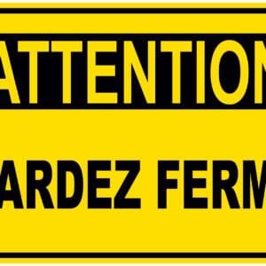 Panneaux NORME OSHA : Attention : Gardez fermé