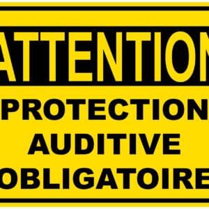 Panneaux NORME OSHA : Attention : protection auditive obligatoire
