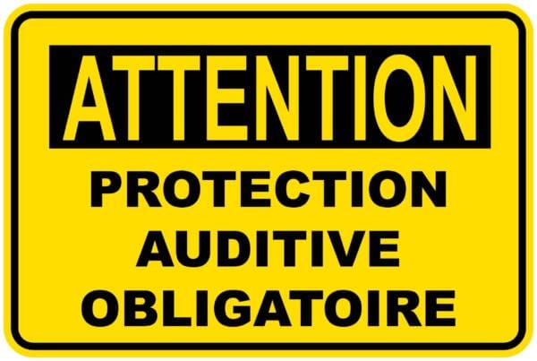 Panneaux NORME OSHA : Attention : protection auditive obligatoire
