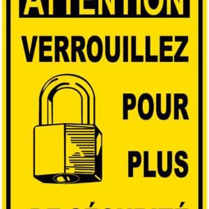 Panneaux NORME OSHA : Attention : verrouillez pour plus de sécurité