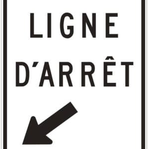 Panneaux enroulables P-60-D Ligne d'arrêt droite