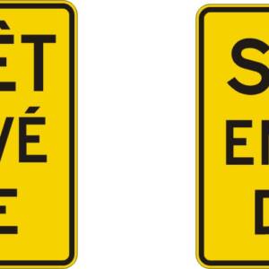 Nouvelle signalisation arrêt enlevé, date.D-040