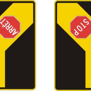 Nouvelle signalisation d'arrêt intersection en Y