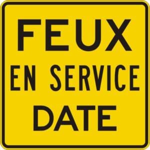 Feux en service, date.