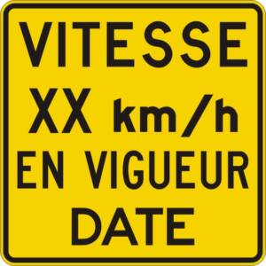 Nouvelle signalisation vitesse km/h en vigueur.
