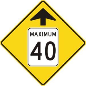 Signal avancé de limite de vitesse - maximum 40