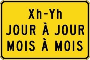 Panonceau période d&rsquo;activité scolaire