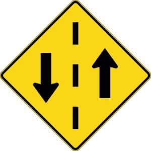 Signal avancé de circulation à double sens