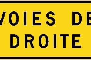 Panonceau voies de droite
