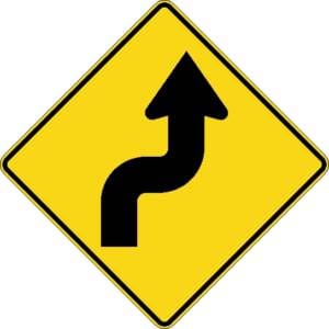 Virage double droite-gauche 90 degrés