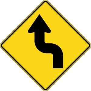 Virage double gauche-droite 90 degrés