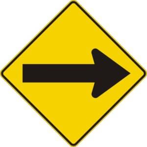 Flèche directionnelle à droite ou à gauche