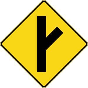 Intersection à 45 degrés