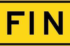 Panonceau de fin d'un passage